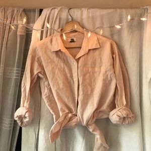 Glossier pink button up